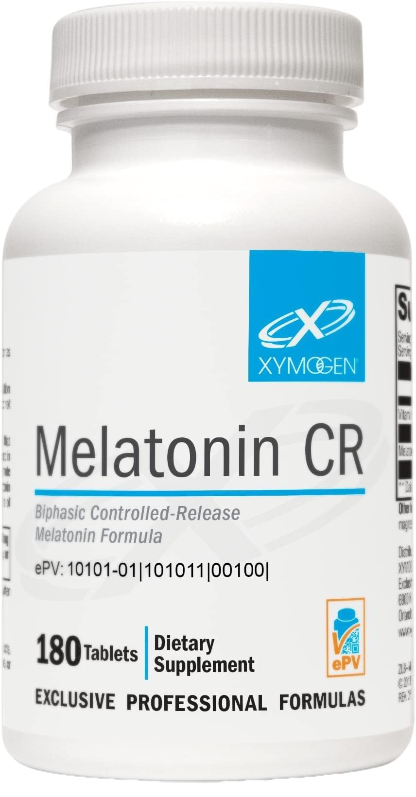  XYMOGEN Melatonina CR liberacion bifasica tabletas: posible apoyo al descanso nocturno.