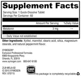 XYMOGEN Melatonina, tabletas mentoladas de disolucion rapida para dormir mejor.