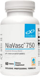 XYMOGEN NiaVasc botella con etiqueta para soporte de lípidos saludables