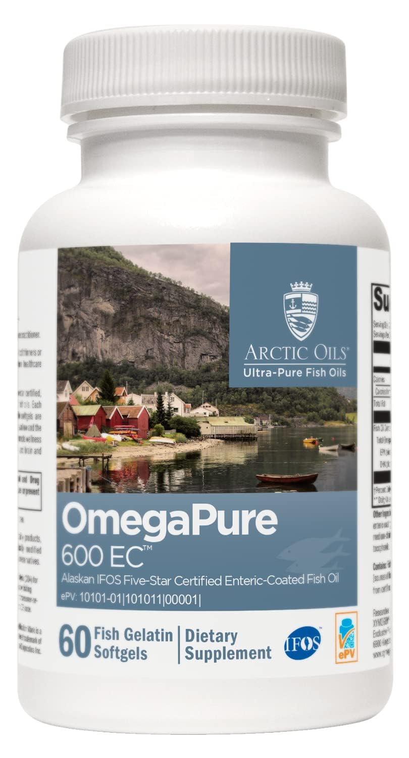 XYMOGEN OmegaPure 600 EC, botella de aceite omega-3 para apoyo diario.