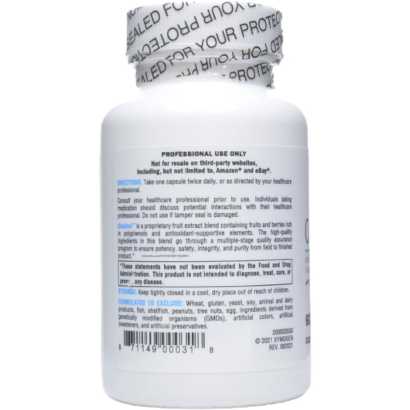 Producto vegano y libre de gluten: Oraoxinol