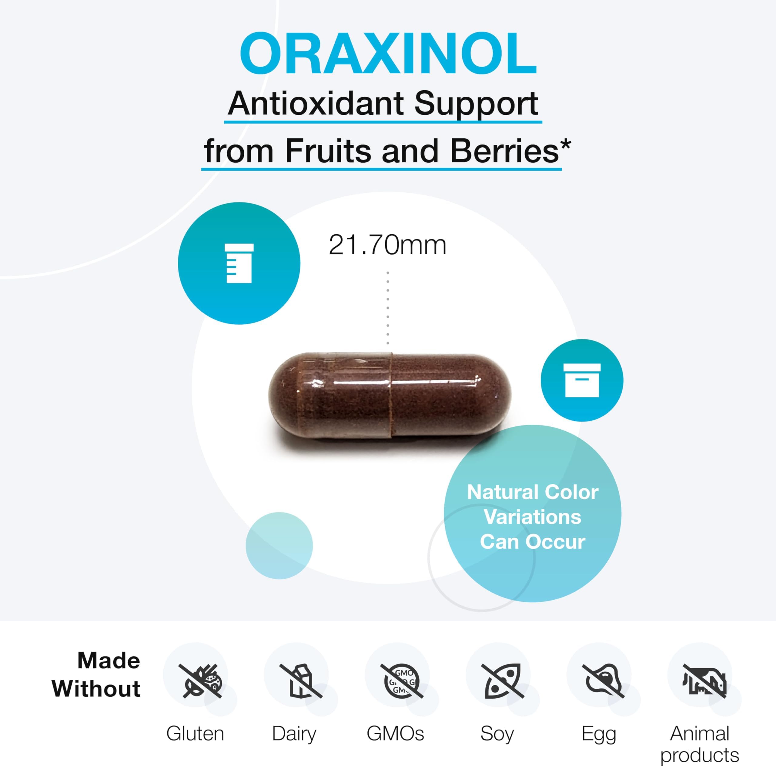 Etiqueta de Oraoxinol con lista de ingredientes clave