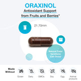 Etiqueta de Oraoxinol con lista de ingredientes clave