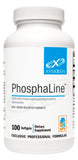 XYMOGEN PhosphaLine, botella frente, soporte para salud hepática y cardiovascular.