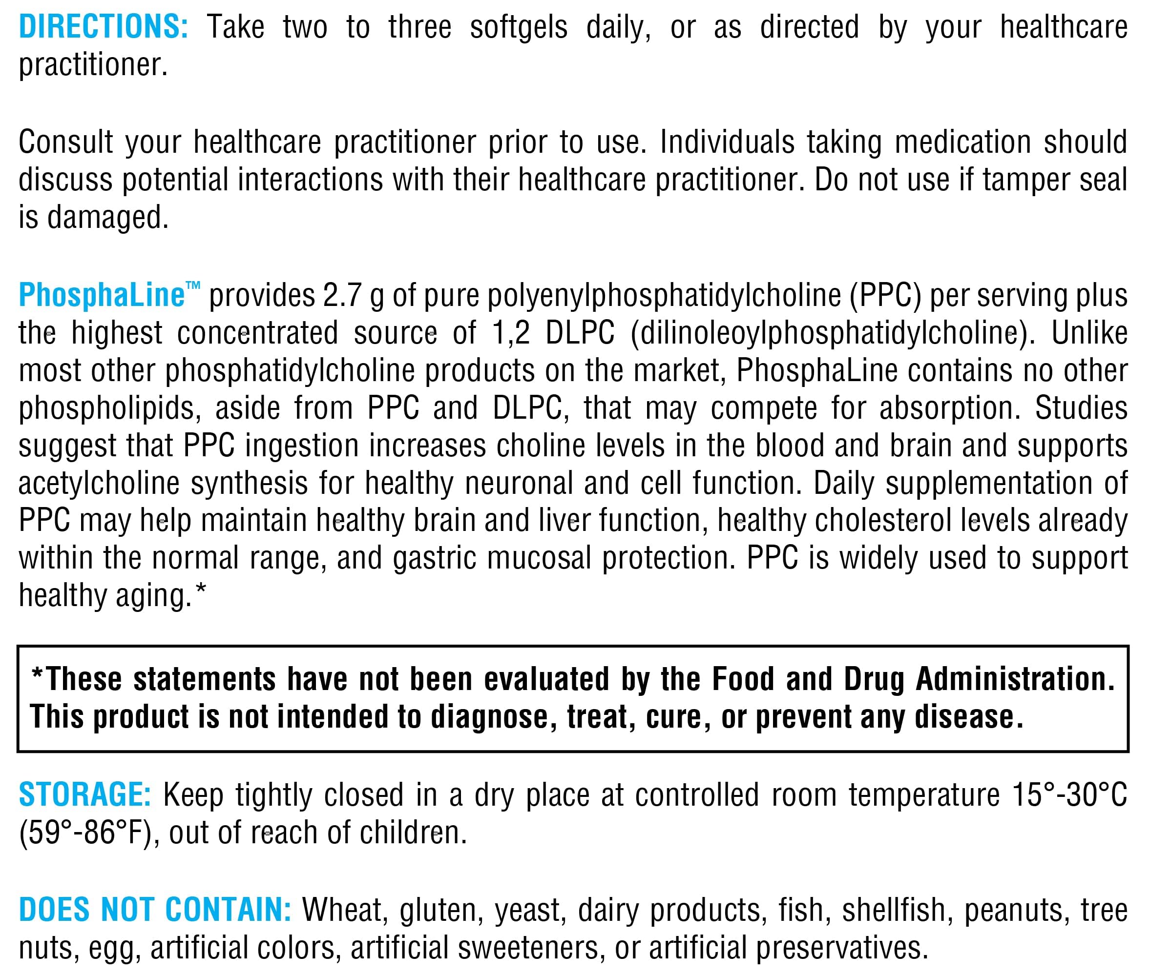 XYMOGEN PhosphaLine, presentación de 100 cápsulas, opción libre de gluten.