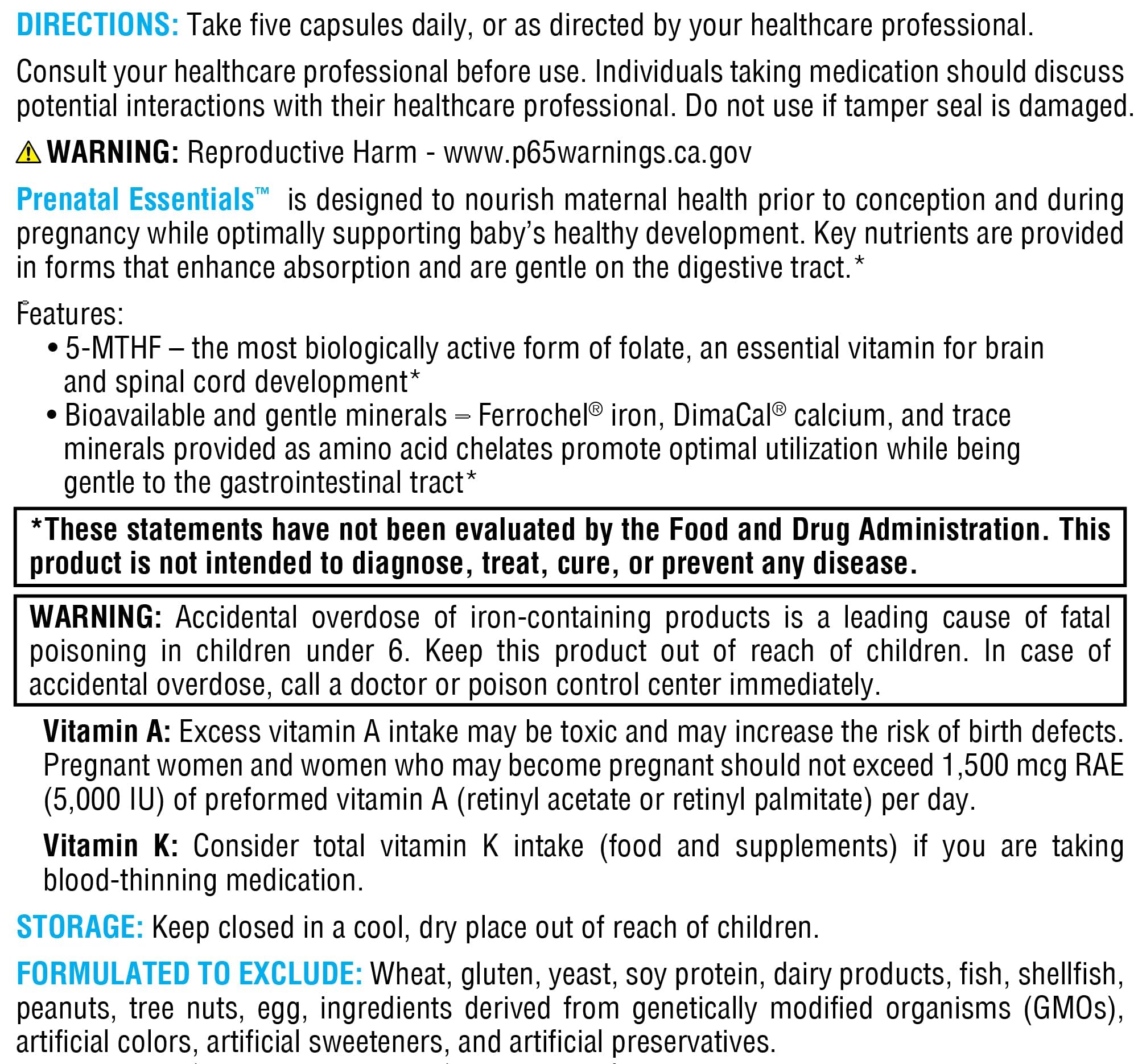 Xymogen Prenatal Essentials, uso diario, forma conveniente para el bienestar durante el embarazo.