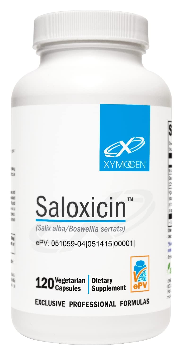 XYMOGEN Saloxicin: botella frontal para apoyo antioxidante diario.