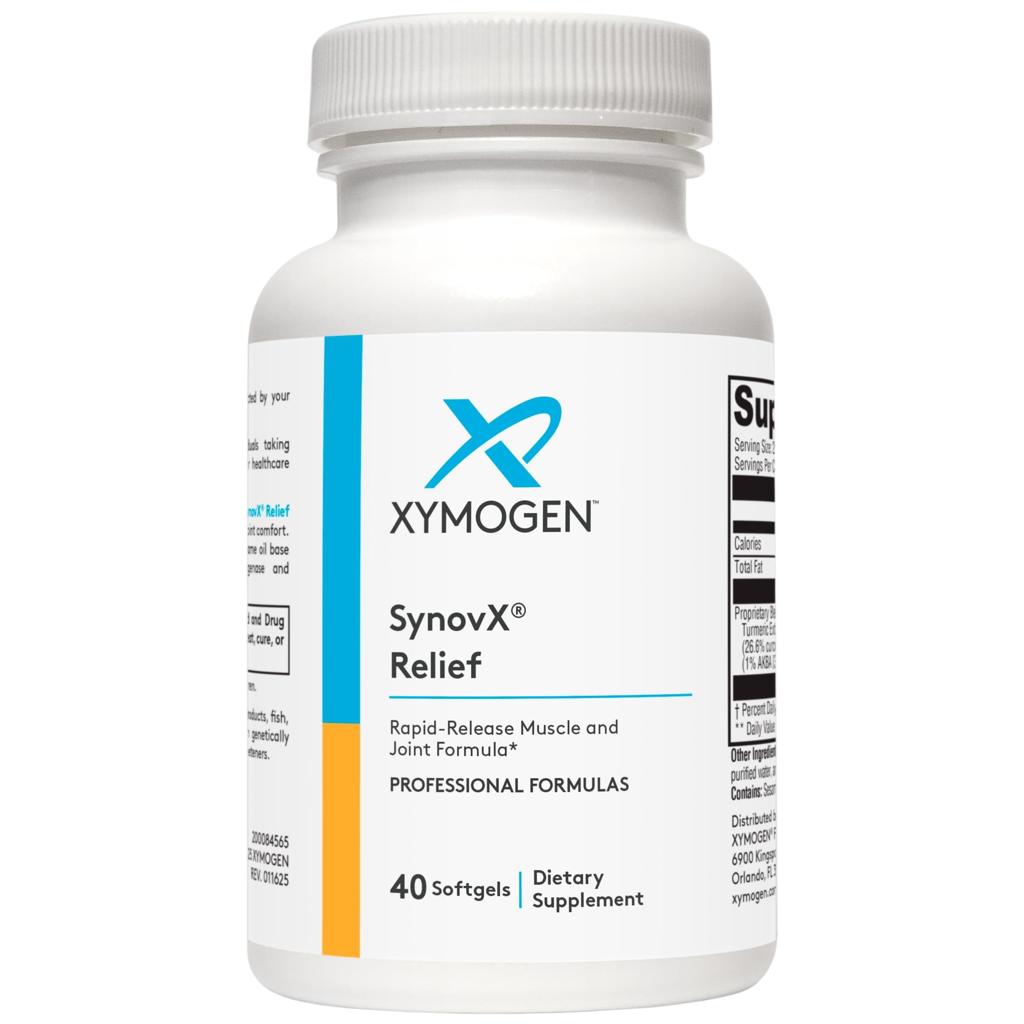 XYMOGEN SynovX Relief cápsulas para movilidad diaria y confort articular.