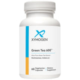 Etiqueta detallada de XYMOGEN Té Verde 600 con ingredientes y advertencias