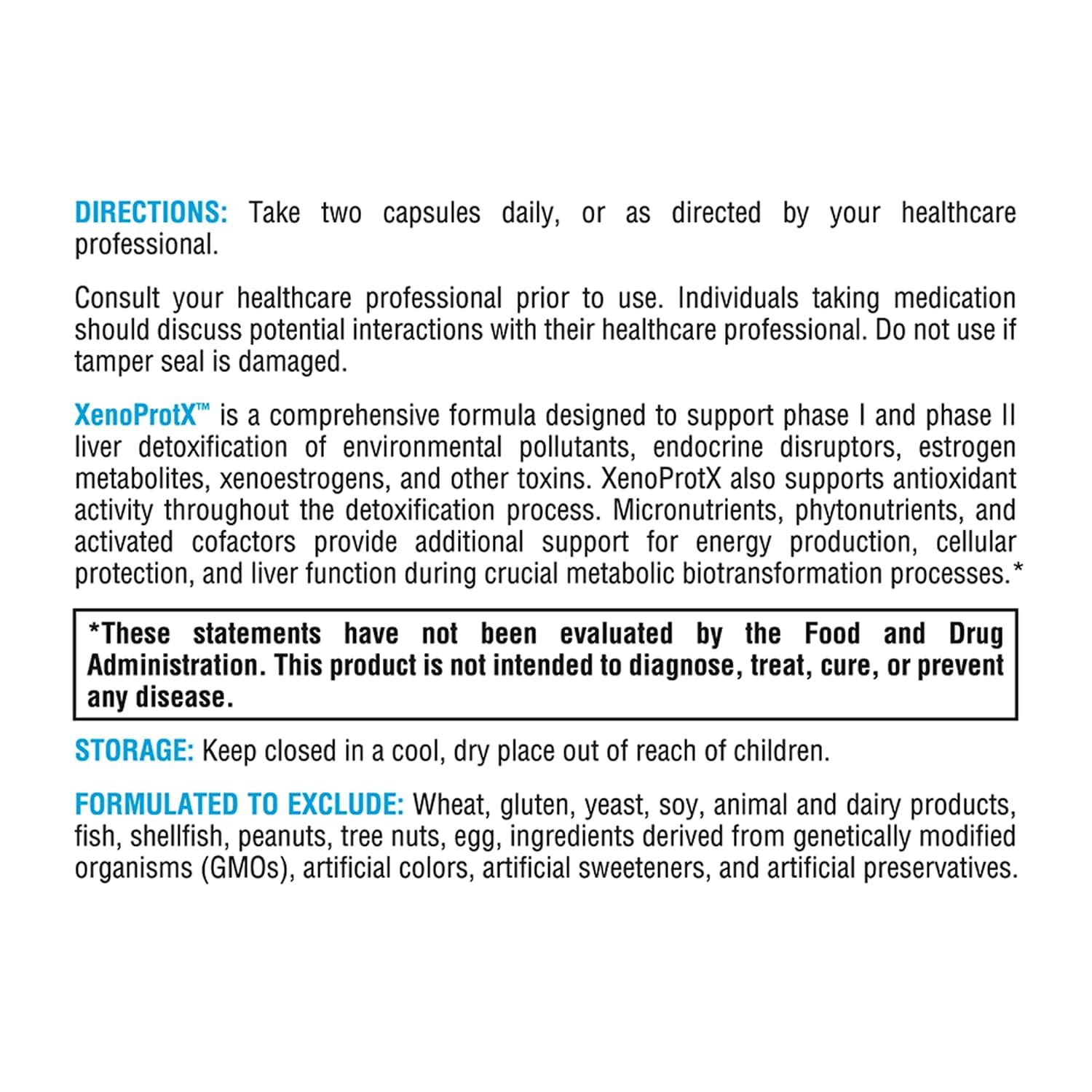 Ingredientes clave de Xymogen XenoProtX para detox suave