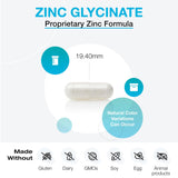 Cápsulas XYMOGEN Zinc Bisglicinato en detalle: formato vegano.