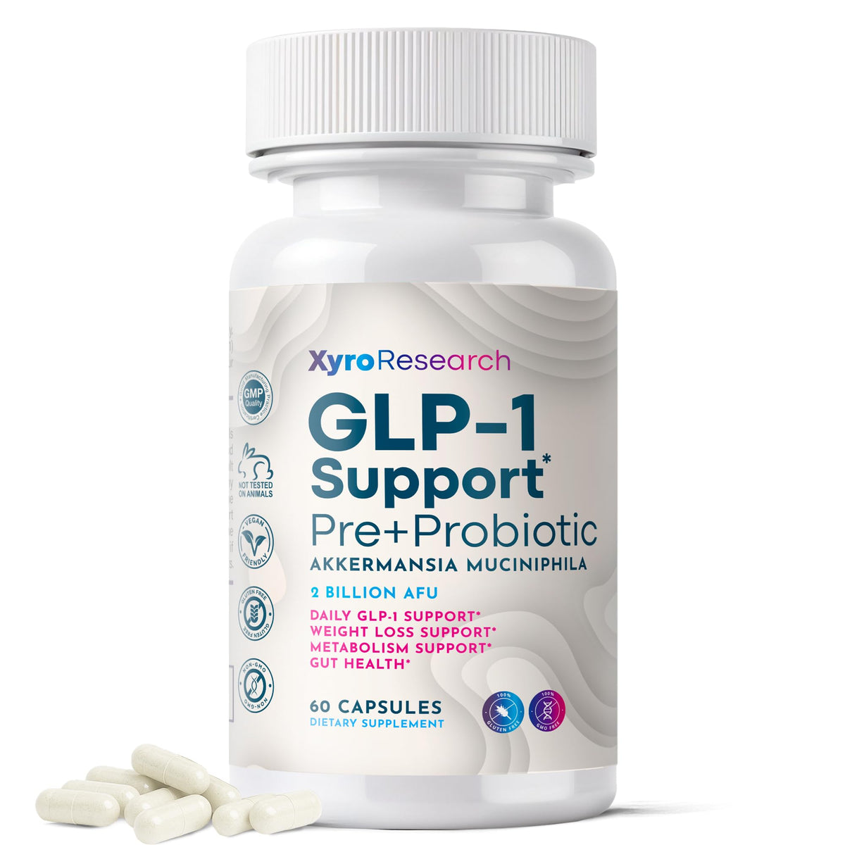 Xyro Research GLP-1 Soporte cápsulas diarias para control de apetito