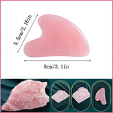 Guasha YAMHOHO cuello y rostro, cuarzo rosa para tono de piel