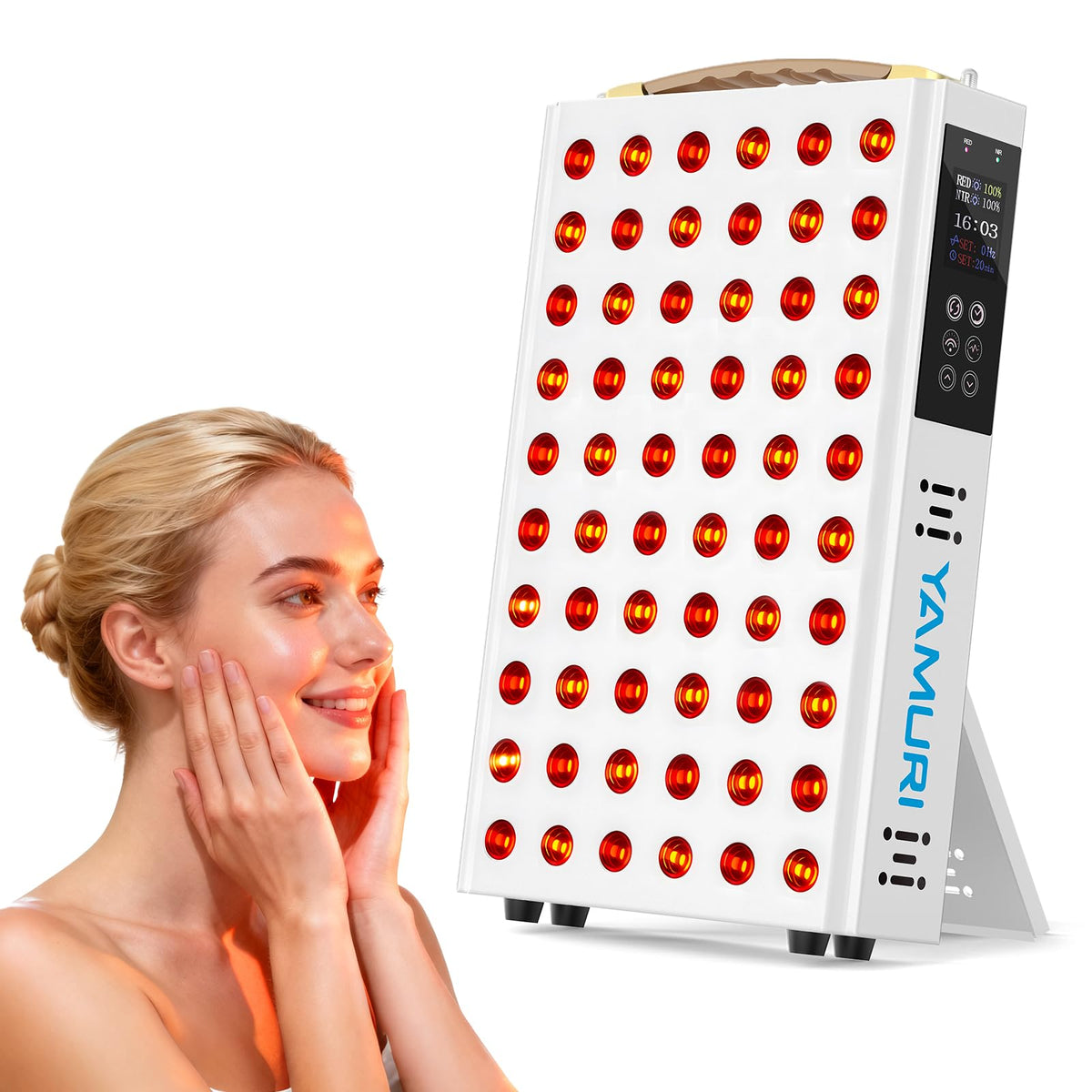 Panel YAMURI YA60 para rostro con luz roja 660nm para cuidado en casa