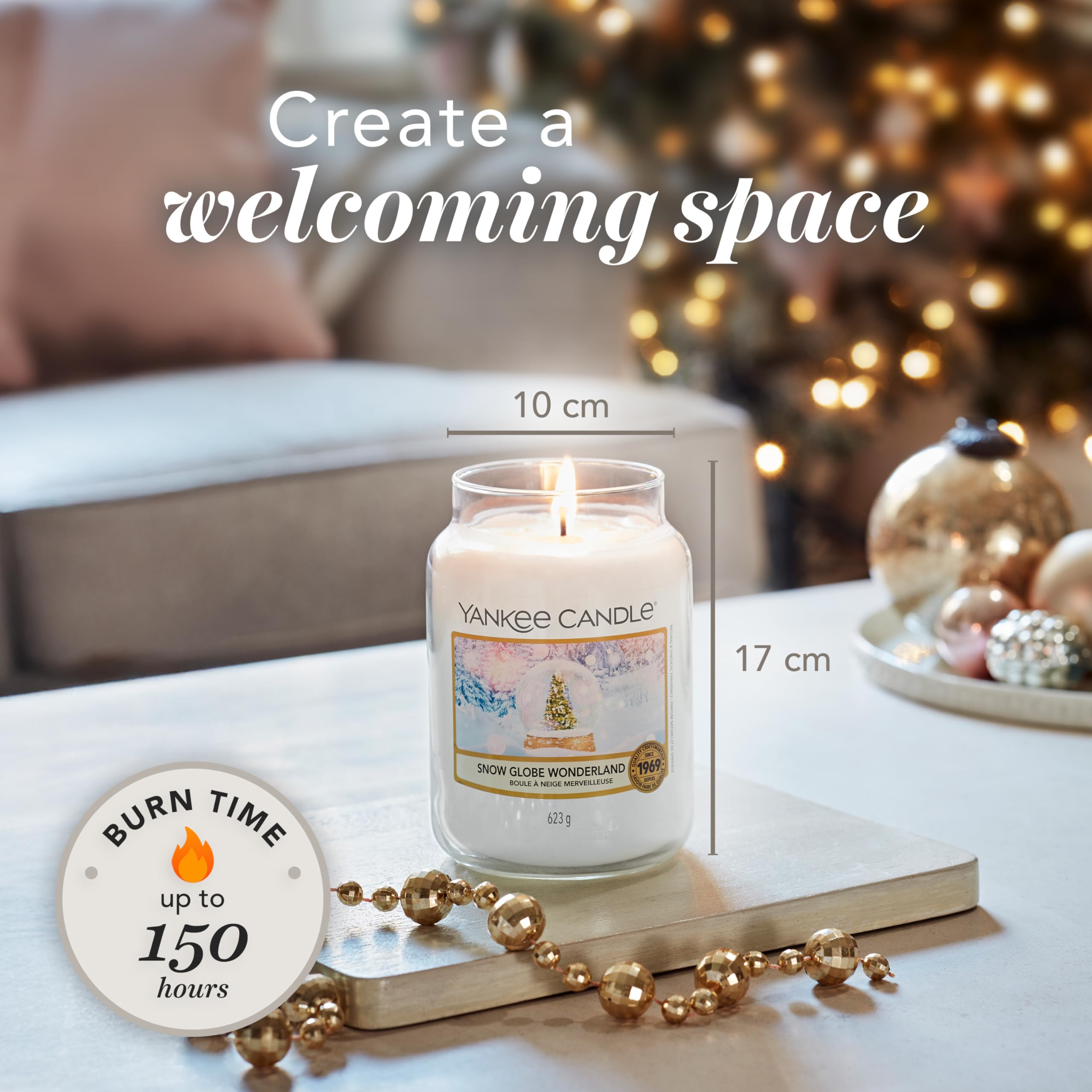 Vela Yankee Candle fragancia-menta-fria ideal para relajación en invierno.