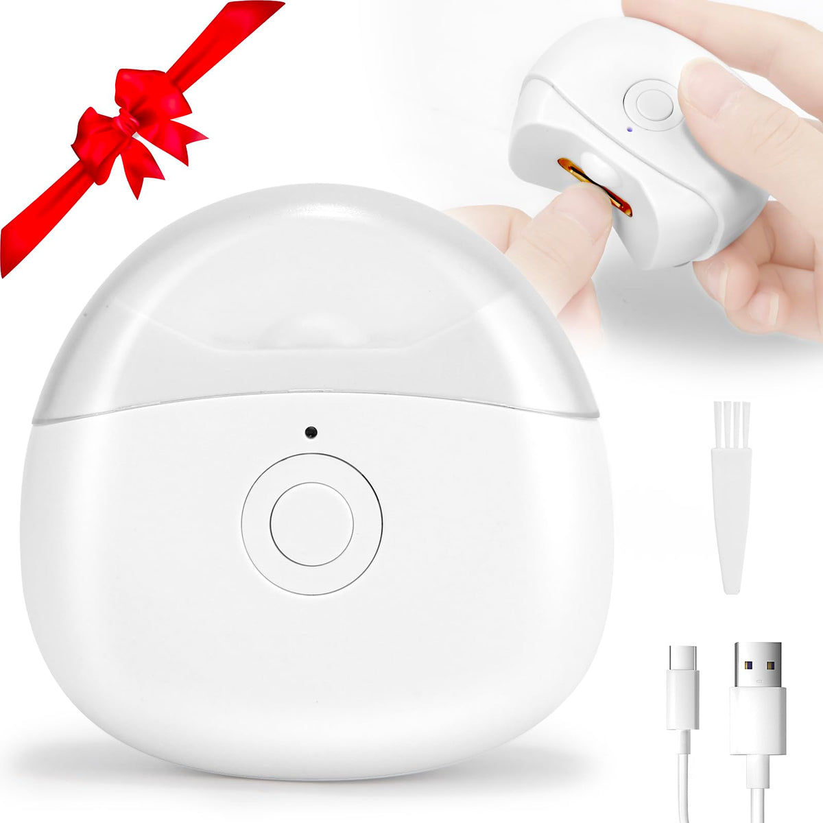 Yanwei cortauñas eléctrico con LED para bebe, seguridad y precisión para uñas pequeñas.