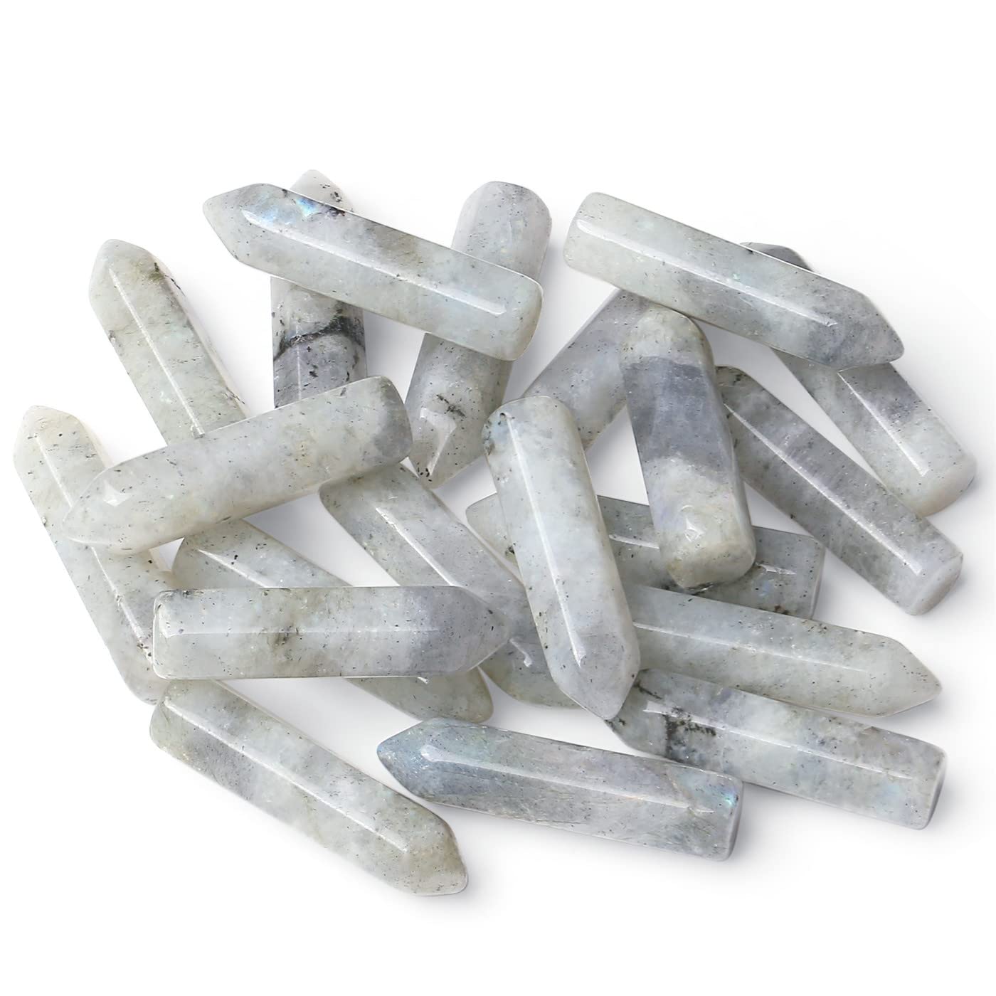 YATOJUZI Labradorita con puntas hexagonales para equilibrio energético diario.