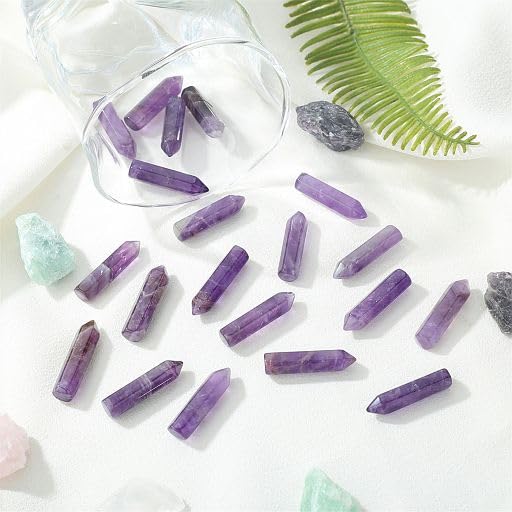 Piedras de amatista pulidas por YATOJUZI, lote de 20 para meditaciones