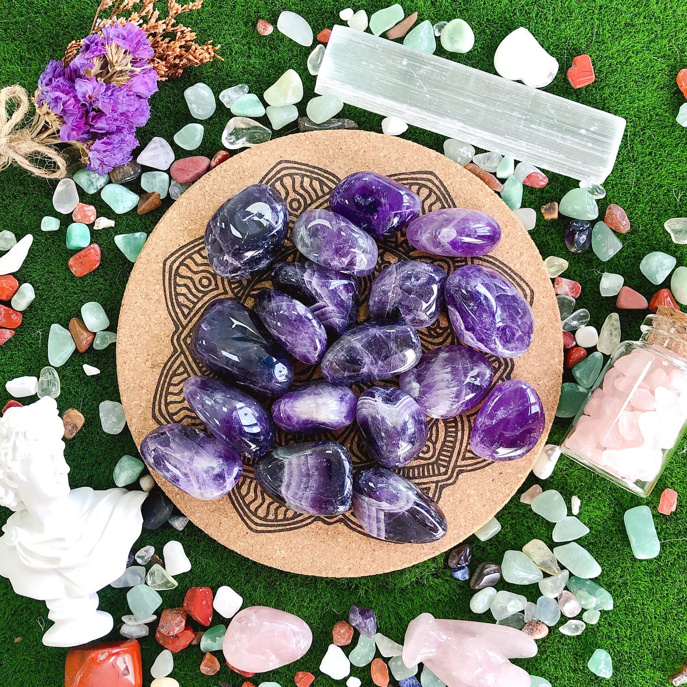 Piedras cuarzo claro pulidas de YATOJUZI para claridad mental.