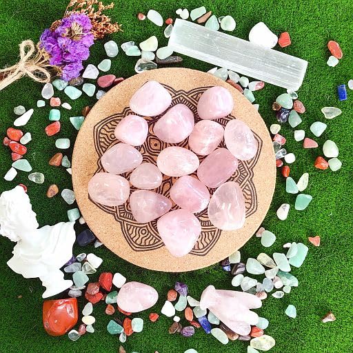 YATOJUZI cuarzo rosa específico para prácticas de meditación.