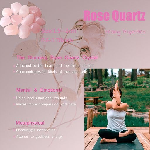 YATOJUZI cuarzo rosa para uso terapéutico suave y balance energético.