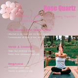 YATOJUZI cuarzo rosa para uso terapéutico suave y balance energético.