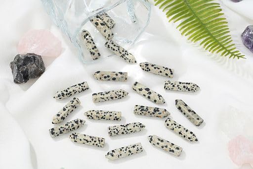 YATOJUZI varitas cristal jaspe dalmático para canalizar energías positivas en prácticas tranquilas.