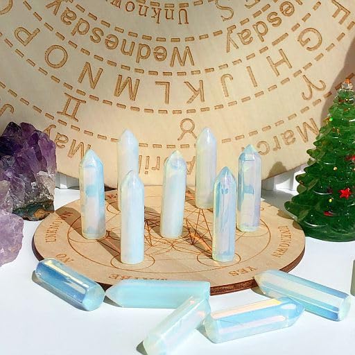Cristales opal de YATOJUZI para rituales de relajación y armonía.
