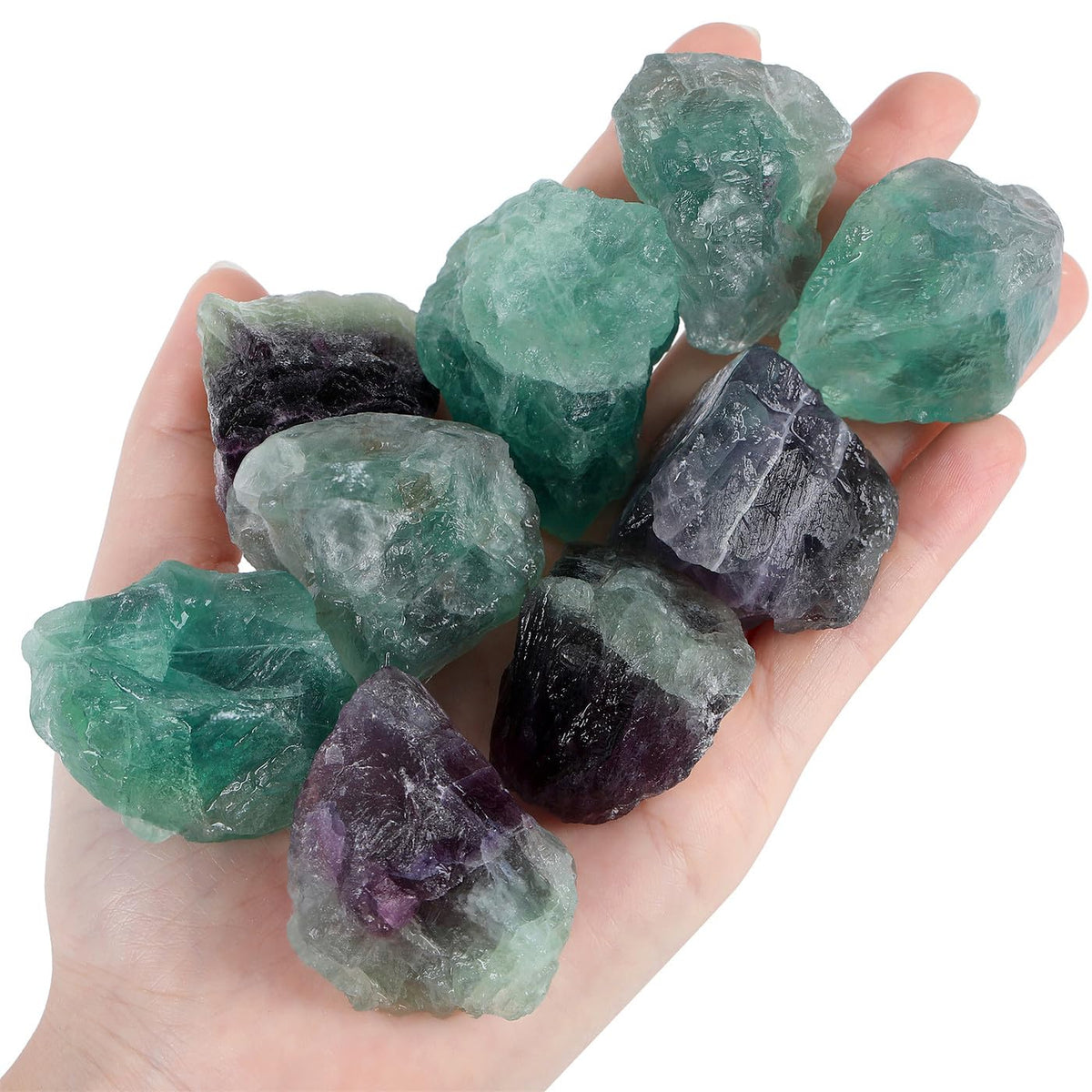 YATOJUZI fluorita arcoíris: piedras crudas para joyería y cabado