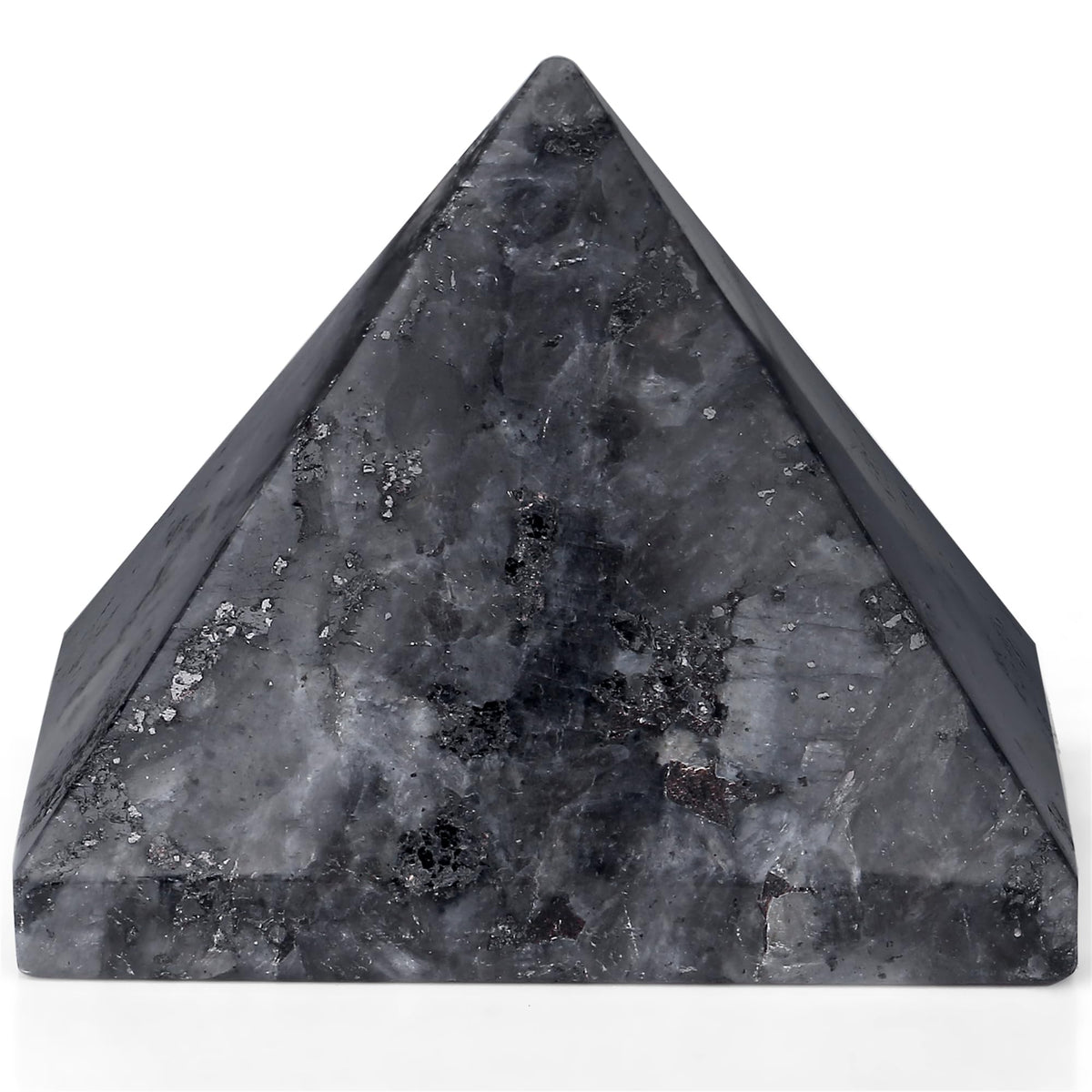 YATOJUZI Labradorita negra de 2 pulgadas, cristal para meditación y calma mental.