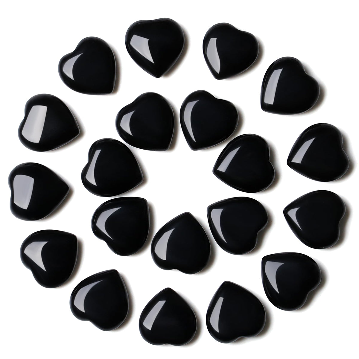 YATOJUZI obsidiana negra en forma de corazón, ideal para llevar y calmar emociones.