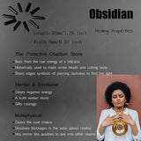 YATOJUZI obsidiana negra en forma pulida para enfoque y claridad emocional