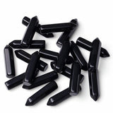 YATOJUZI obsidiana negra con puntas hexagonales para equilibrio energético y enfoque