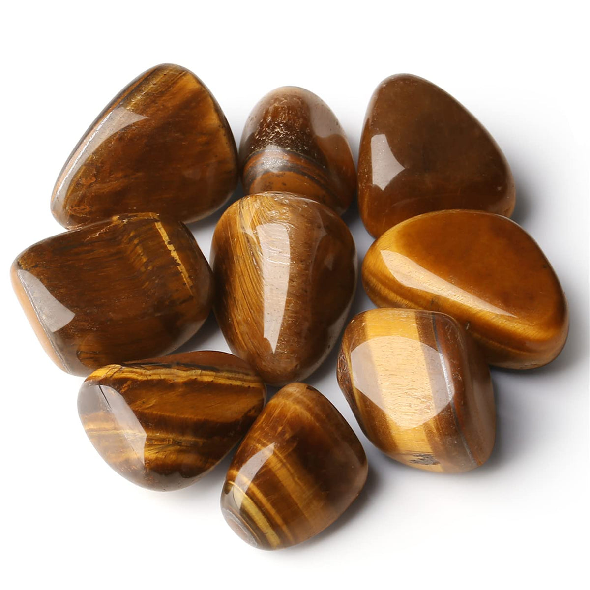 Piedras ojo de tigre de YATOJUZI para enfoque y motivación