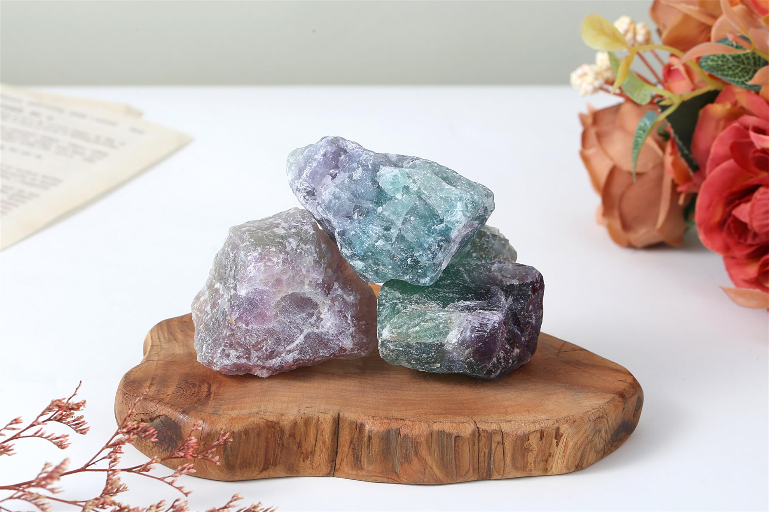 YATOJUZI piedra cruda natural fluorita, ideal para tallado artesanal.