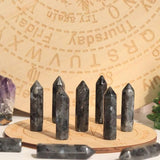 Piedras energeticas YATOJUZI Labradorita negra para rituales de equilibrio y claridad mental