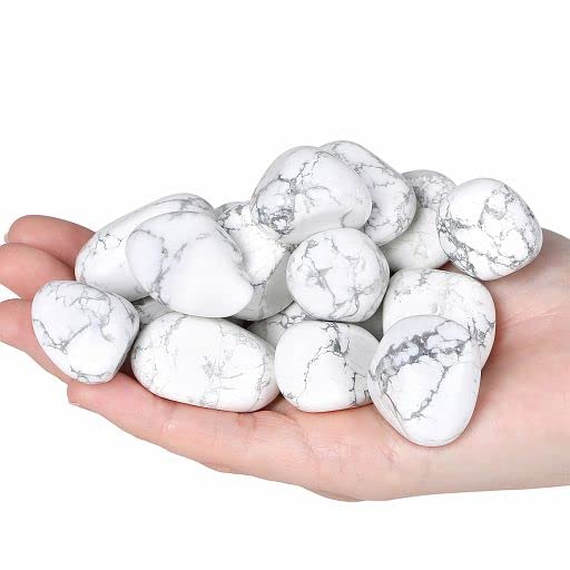 Piedras naturales howlite de YATOJUZI para meditación y equilibrio.