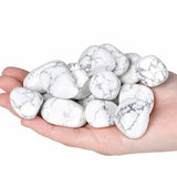 Piedras naturales howlite de YATOJUZI para meditación y equilibrio.