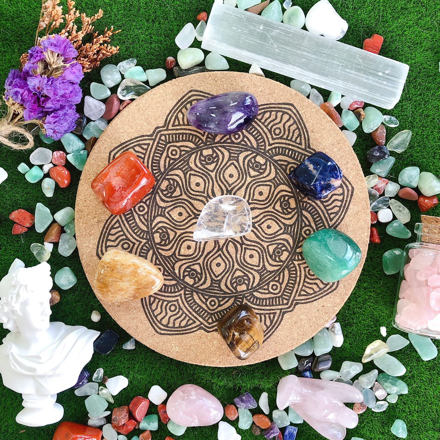 Piedras ojo de tigre de YATOJUZI pulidas para energizar y centrar la mente.
