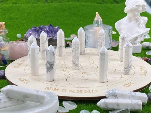 yatojuzi piedras para terapia cristal howlite: útiles en rituales de meditación