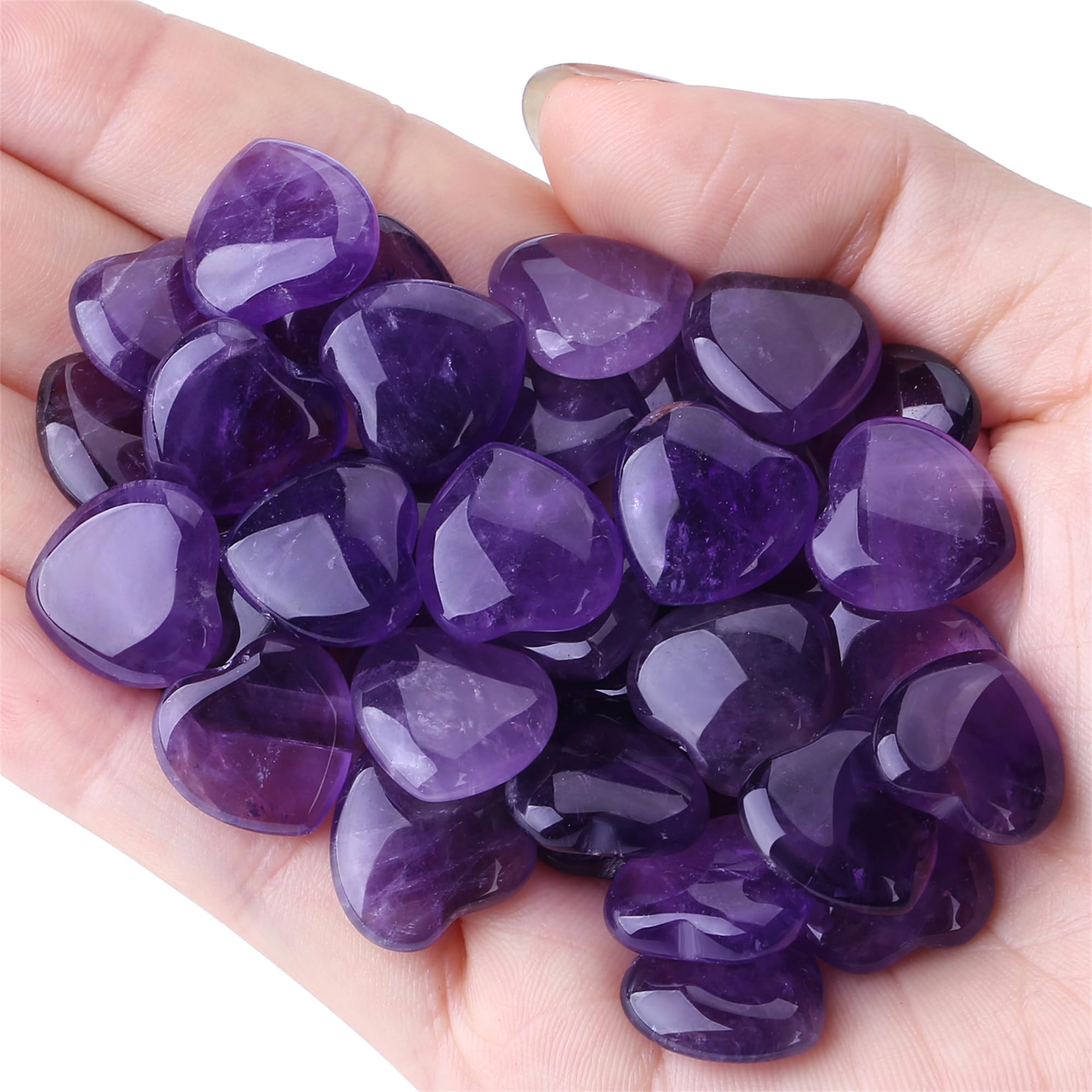 YATOJUZI regalo de amatista en forma de corazón