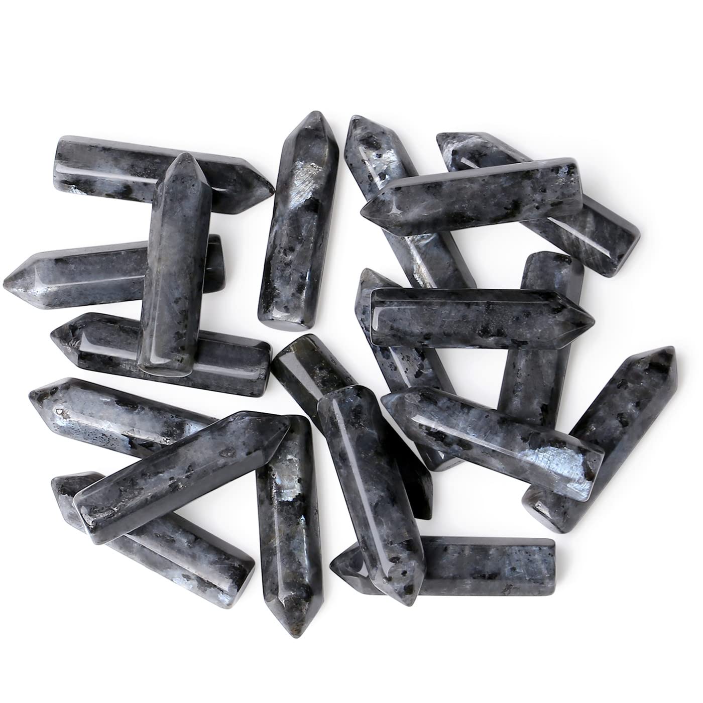 Piedras Labradorita negra YATOJUZI - set de 10 para balance energético y meditación.