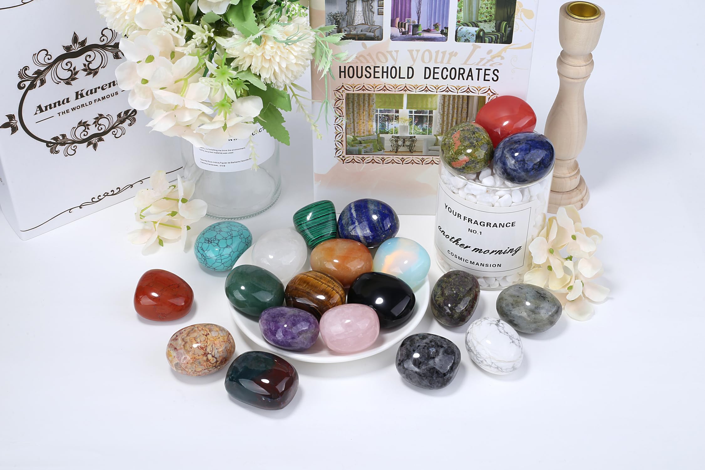 Piedra Unakite pulida de YATOJUZI, tamaño compacto para atención plena diaria.