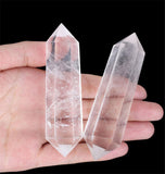 YATOJUZI varita de cristal clara con punta hexagonal para meditación