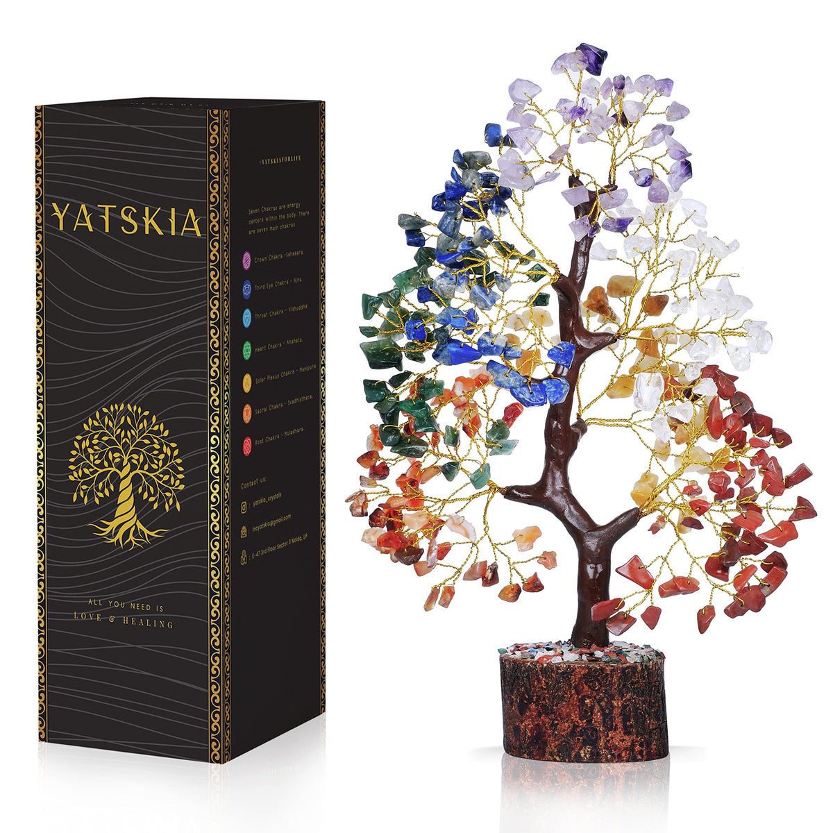 Yatskia arbol chakras jaspe rojo para armonizar energia en el hogar