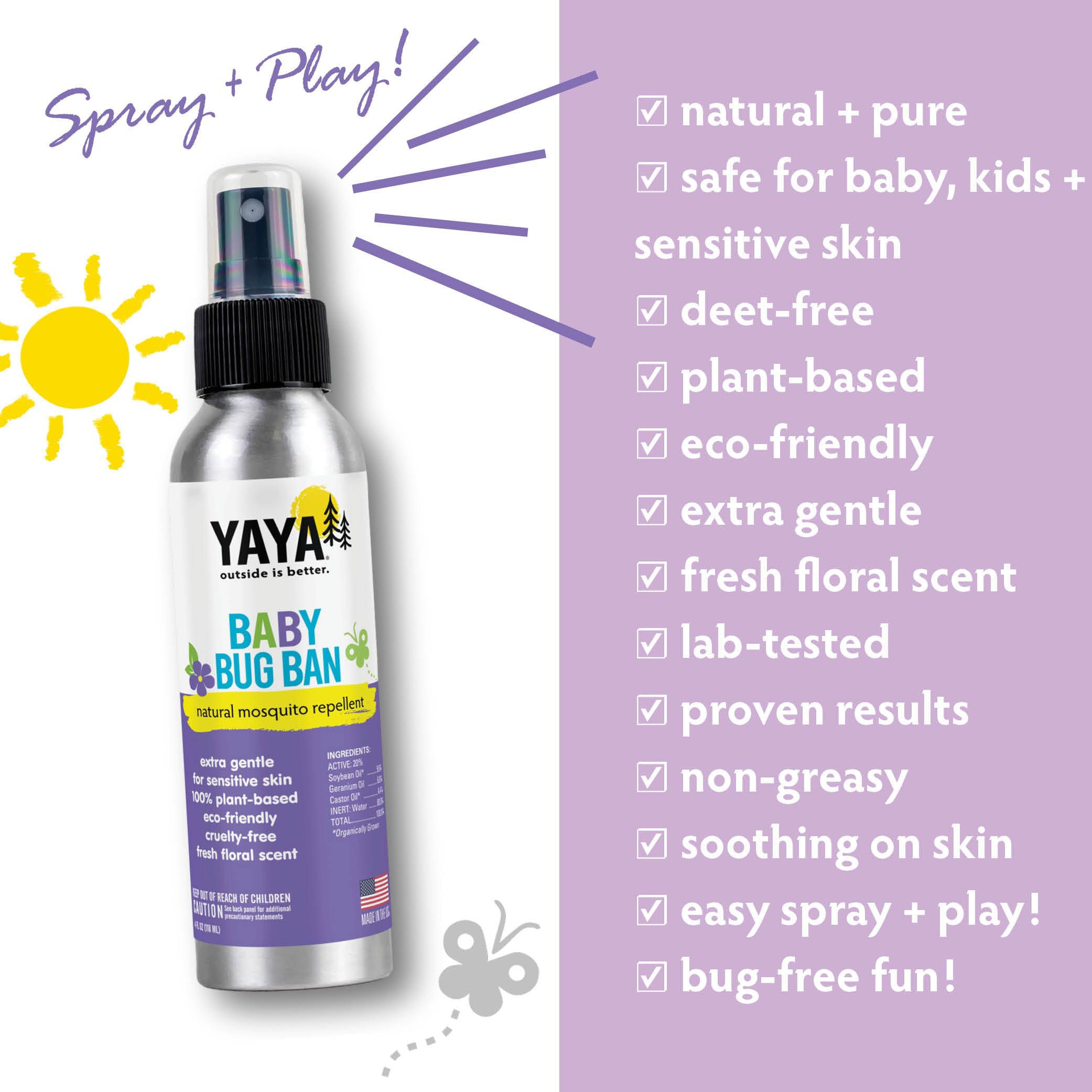 Protección familiar con Baby Bug Ban en actividades al aire libre