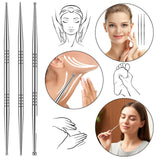 YBEATY pluma de masaje facial, uso en mejillas y orejas.