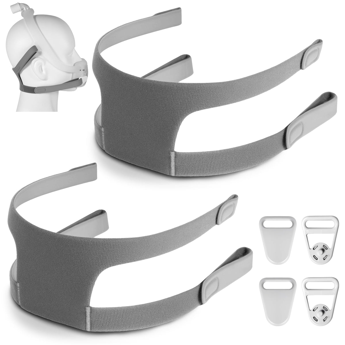 Correa de cabellera DreamWear de YBWM trasera para un ajuste cómodo durante la noche.