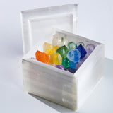 YeasHome caja-joyero-selenita-con-tapa: protege joyas y pendientes con suavidad.