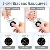 Pantalla LCD y luz LED para monitorizar velocidad y batería durante la manicura.
